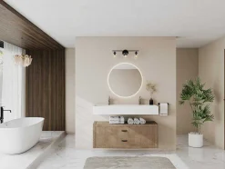 Shower & Design Muurkast Badkamer-Hangend Wastafelblad - Wit - L120 X B40 X H15 Cm - Yamdrok