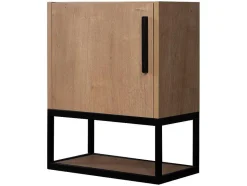Vente-unique Toiletmeubel-Hangend Wastafelmeubel Met Nis - 40 Cm - Licht Naturel - Lopena