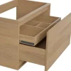 Vente-unique Badkamermeubel Met Enkele Wastafel-Hangend Wastafelmeubel Met Opzetwastafel In Steen Eikenfineer 80 Cm Mesliva