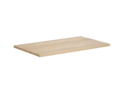 Vente-unique Badkamermeubel Met Enkele Wastafel-Hangend Wastafelmeubel Met Opzetwastafel In Steen Eikenfineer 80 Cm Mesliva
