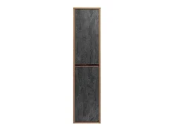 Vente-unique Badkamerkast-Hangende Badkamerkolom - Licht Naturel En Antraciet - H170 Cm - Tikitki