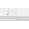 Shower & Design Muurkast Badkamer-Hangende Wastafel Met Handdoekhouder - Wit - L90 X B40 X H17 Cm - Gandaki