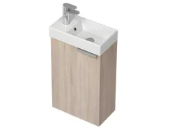 Vente-unique Toiletmeubel-Hangkastje Met Wastafeltje Taho - Eik