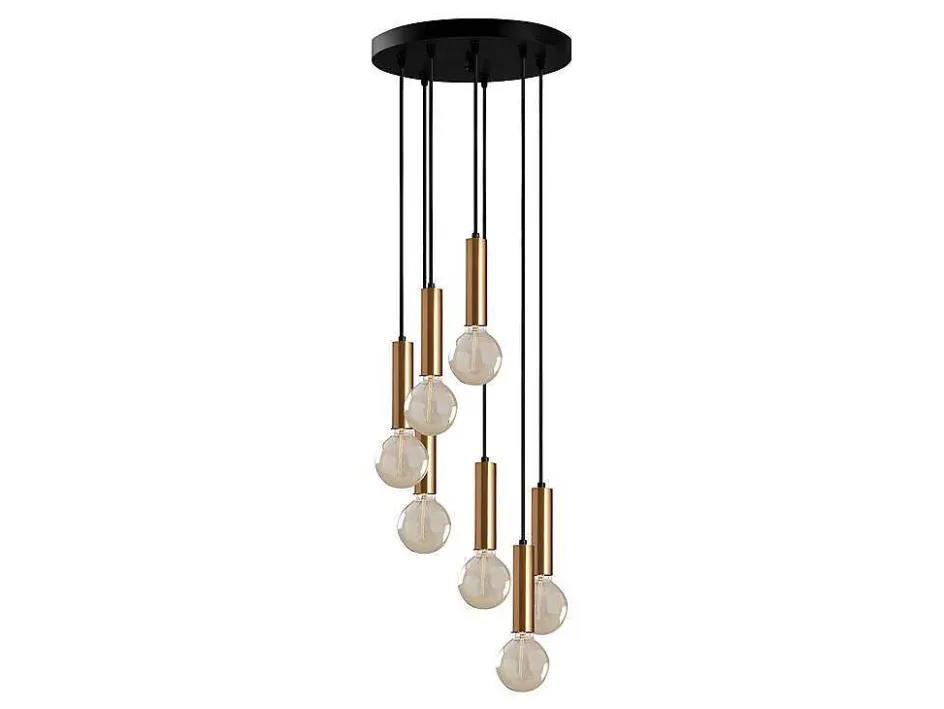 OZAIA Hanglamp-Hanglamp In Vintage-Stijl Met Verstelbare Hoogte - Metaal - H40-136 Cm - Goudkleurig - Josette