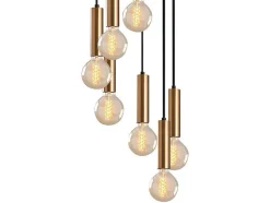 OZAIA Hanglamp-Hanglamp In Vintage-Stijl Met Verstelbare Hoogte - Metaal - H40-136 Cm - Goudkleurig - Josette