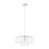 OZAIA Hanglamp-Hanglamp Met Draadstructuur Met Design-Stijl Van Metaal - D40 X H130 Cm - Wit - Andromaque