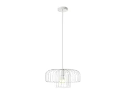 OZAIA Hanglamp-Hanglamp Met Draadstructuur Met Design-Stijl Van Metaal - D40 X H130 Cm - Wit - Andromaque
