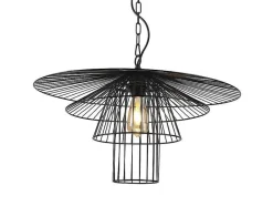 OZAIA Hanglamp-Hanglamp Met Draden Vlindermodel Machaon - Metaal - L59 X H95 Cm - Zwart