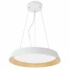 OZAIA Hanglamp-Hanglamp Met Ledverlichting Van Metaal En Aluminium - D45 Cm - Wit En Naturel - Derry