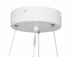 OZAIA Hanglamp-Hanglamp Met Ledverlichting Van Metaal En Aluminium - D45 Cm - Wit En Naturel - Derry