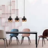 OZAIA Hanglamp-Hanglamp Met Verstelbare Hoogte Yildo - 3 Kappen - L67 X H25/111 Cm - Zwart En Koperkleurig