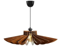 OZAIA Hanglamp-Hanglamp Van Mdf - D. 68 Cm X H. 50 Cm - Walnootkleur - Farita