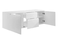 Vente-unique Wastafelmeubel-Hangmeubel Onder Wastafel - Wit - 150 Cm - Jimena Ii