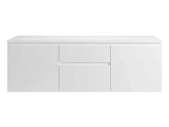 Vente-unique Wastafelmeubel-Hangmeubel Onder Wastafel - Wit - 150 Cm - Jimena Ii