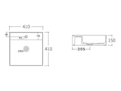 Vente-unique Badkamermeubel Met Enkele Wastafel-Hangmeubel Voor Badkamer Met Wastafel Om Erop Te Plaatsen - Eikenfineer - 80 Cm - Mesliva