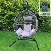 Monstershop Hangstoel-Hangstoel Egg Chair - Grijs - Max: 150 Kg