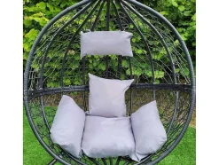 Monstershop Hangstoel-Hangstoel Egg Chair - Zwart - Max: 150 Kg