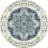 House Nordic Tapijt Rond-Havana Vloerkleed O200 Cm Blauw.