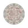 House Nordic Tapijt Rond-Havana Vloerkleed O200 Cm Blauw,Oranje.