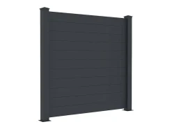 EXPERTLAND Afscherming En Omheining-Hek, H182 X L188,6 Cm In Donkergrijs Aluminium - Otavio