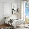 Vente-unique Kinderbed-Hemelbed Leyna 90 X 190 Cm - Metaal - Wit