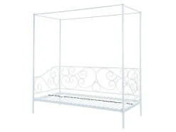 Vente-unique Aanbiedingen: Slaapkamer & Kantoor-Hemelbed Vivian - 90X200 Cm - Wit