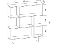 Homemania Boekenkast & Vitrine-Hera Boekenkast, Wit, 100X22X111 Cm, Epikasa