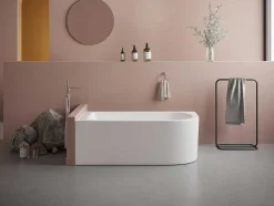 Shower & Design Hoekbad-Hoekbad - 201 Liter - 150 X 75 X 58 Cm - Wit - Linkse Hoek - Anika