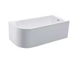 Shower & Design Hoekbad-Hoekbad - 201 Liter - 150 X 75 X 58 Cm - Wit - Rechtse Hoek - Anika