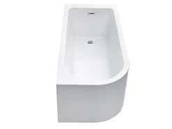 Shower & Design Hoekbad-Hoekbad - 201 Liter - 150 X 75 X 58 Cm - Wit - Rechtse Hoek - Anika