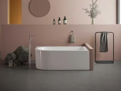 Shower & Design Hoekbad-Hoekbad - 201 Liter - 150 X 75 X 58 Cm - Wit - Rechtse Hoek - Anika