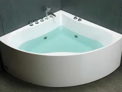 Shower & Design Massagebad-Hoekbadkuip Agyness - 263L - 135 X 135 X H57 Cm