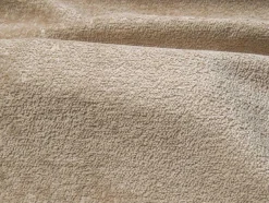 Vente-unique Fluweel / Suede-Hoekbank Met Hoek Links Van Beige Velours Met Textuur Talmine