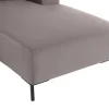 Vente-unique Fluweel / Suede-Hoekbank Met Hoek Rechts Van Grijs Velours Madalieni
