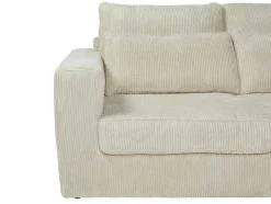 Vente-unique Speciale Modellen Zitbanken & Fauteuils-Hoekbank Mondovi Van Ribfluweel - Beige - Hoek Rechts