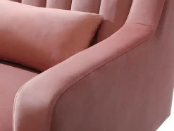 Vente-unique Fluweel / Suede-Hoekbank Van Fluweel Meyreuil - Oudroze - Hoek Links