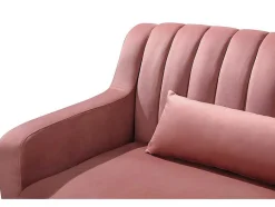 Vente-unique Fluweel / Suede-Hoekbank Van Fluweel Meyreuil - Oudroze - Hoek Rechts