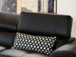 LINEA SOFA Leren Zitbank-Hoekbank Van Hoogwaardig Leer Excelsior Ii - Zwart - Hoek Links