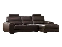 LINEA SOFA Leren Zitbank-Hoekbank Van Leer Metropolitan Ii - Bruin - Hoek Rechts