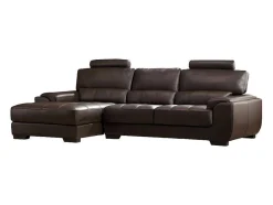 LINEA SOFA Leren Zitbank-Hoekbank Van Leer Metropolitan Ii - Bruin - Hoek Links