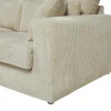 Vente-unique Charmant-Hoekbank Van Ribfluweel Mondovi - Beige - Hoek Links