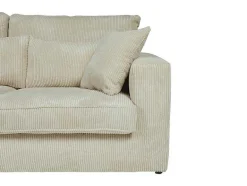 Vente-unique Charmant-Hoekbank Van Ribfluweel Mondovi - Beige - Hoek Links