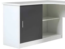 Vente-unique Bureaumeubel-Hoekbureau Norwy - 2 Deuren & 2 Laden - Mdf Blad Met Granieteffect