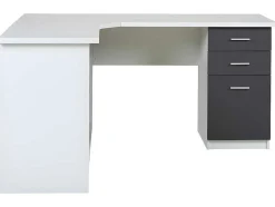 Vente-unique Bureaumeubel-Hoekbureau Norwy - 2 Deuren & 2 Laden - Mdf Blad Met Granieteffect