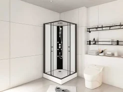 Shower & Design Douchecabine-Hoekdouchecabine Met Massagefunctie - L80 X B80 X H225 Cm - Kivora