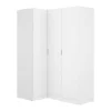 Vente-unique Kledingkast-Hoekkast Met 3 Deuren - L132 Cm - Wit - Listowel