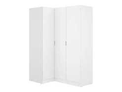 Vente-unique Kledingkast-Hoekkast Met 3 Deuren - L132 Cm - Wit - Listowel
