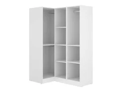 Vente-unique Kledingkast-Hoekkast Met 3 Deuren - L132 Cm - Wit - Listowel
