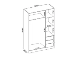 Vente-unique Kledingkast-Hoekkast Met 6 Deuren En 3 Lades - L213 Cm - Wit - Listowel