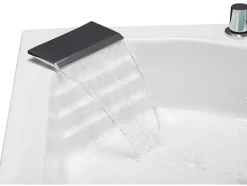 Shower & Design Massagebad-Hoekmassagebad Met Watervalsysteem Aglena - 2 Personen - 350 L - 150 X 150 X 60 Cm